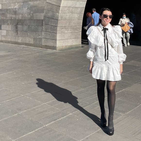 Aje Marie Frill Bib Mini Dress - Picture 3 of 11